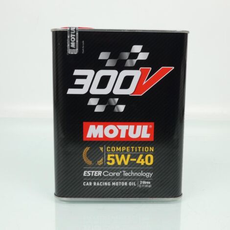 Bidon huile lubrifiant Motul 300V Competition Ester Core 5W40 2L