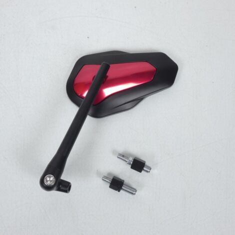 Rétroviseur réversible ZIGGY Chaft noir et rouge pour moto IN262 (1/5)