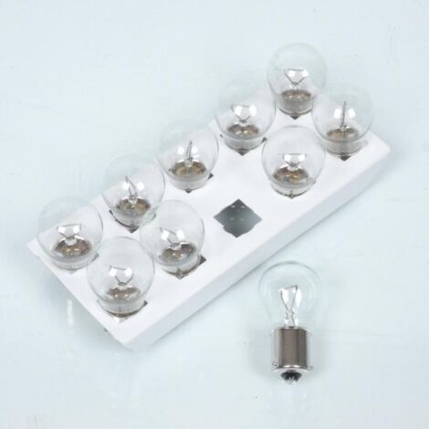Boite de 10 ampoule blanche BAU15s 12V 12W / x10 Flosser 6678
