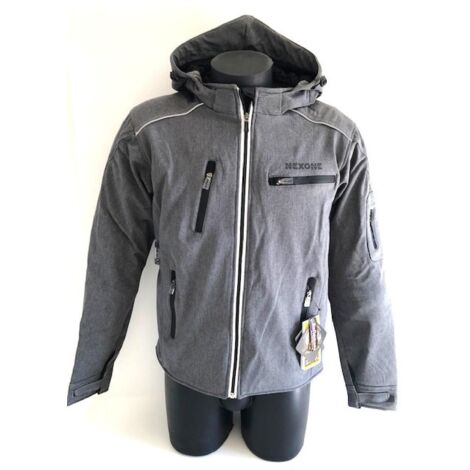 Blouson moto route Nexone Soft Shell taille M gris protection