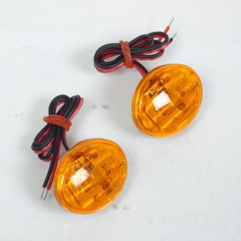 Mini clignotant œil de chat orange à LED auto pour moto scooter (1/3)
