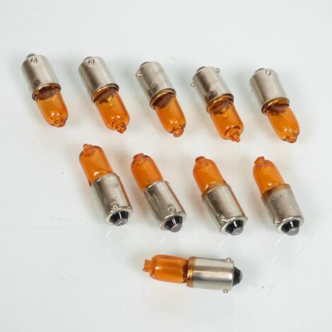10 Ampoule BAX9s mini 12V 6W lampe de clignotant orange pour moto
