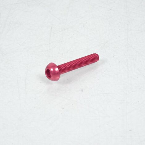 Vis Dôme BTR 5mm M6 pas 100 35mm anodisé Rouge 3AS Racing pour (1/2)