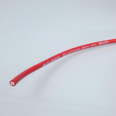 Fil de bougie HT Malossi Ø7mm x 50cm rouge pour mob scooter moto (1/2)