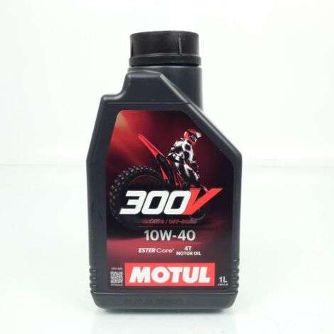 Lubrifiant huile Motul 300V Off Road Racing 10W40 bidon 1L pour (1/2)