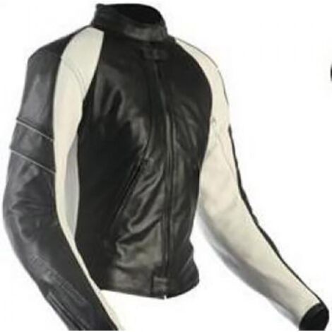 [JAMAIS UTILISE] Blouson veste cuir moto blanc noir pour motarde lady femme Kelly