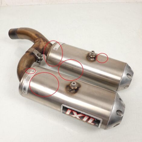 [PRODUIT D'OCCASION] Double silencieux d'échappement Ixil pour moto Kawasaki 636 ZX6R (1/4)