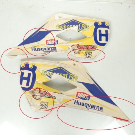 [PRODUIT D'OCCASION] Paire écope radiateur D&G pour moto Husqvarna 85 Tc Gdes Roues (1/5)
