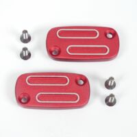 Paire couvercle de maître cylindre alu rouge TNT pour scooter