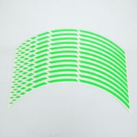 Kit 12 liseré de jante vert pour moto jante 17 pouces look racing