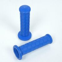 Poignée bleu revêtement Lusito type Off Road Vintage pour moto