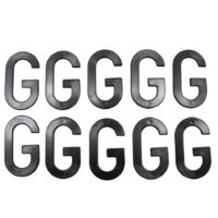 Lettre G pour plaque d'immatriculation Tiflex H45mm pour moto