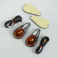 Clignotant goute d'eau chromé orange à ampoule auto pour moto