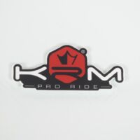 Autocollant stickers KRM pour auto KRM Pro Ride rouge et noir