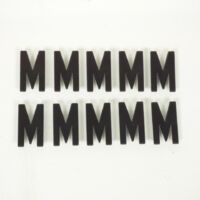 Lettre M pour plaque d'immatriculation Tiflex H45mm pour moto