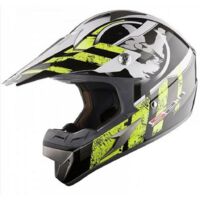 Casque pour moto LS2 Taille L MX433 STRIPPE blanc noir jaune fluo