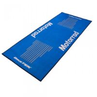 Tapis environnemental Biketek Garage Mat Motorrad bleu blanc pour