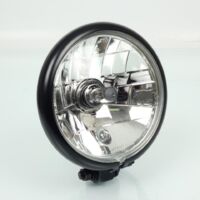 Optique additionnel rond noir mat Ø155 12V H4 W5W pour moto