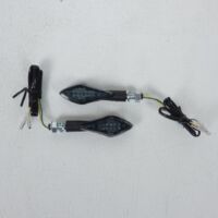 Paire de Clignotant Led HUNTER Noir mat fumé Chaft pour moto