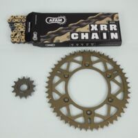 Kit chaîne Afam pour moto Beta 125 RR Enduro 2T 2018 à 2023 13x50