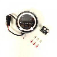 Optique avant rond Ø112mm Led 6000K 12V 25W EVOX pour scooter