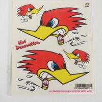 Autocollant stickers style Woody Woodpecker pour moto scooter