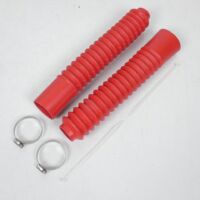 Paire soufflet Protection de fourche Ø32mm 340mm Rouge 3AS Racing