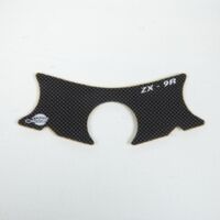 Protection te de fourche supérieur adhésive look carbone pour