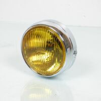 Optique rond chromé phare avant jaune Ø140mm Guia pour mobylette