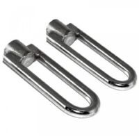 Paire de cale pied en acier forme U lisse Ø16mm pour mobylette