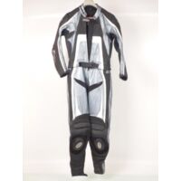 Combinaison grise pour moto route cuir deux pièces Mike the bike