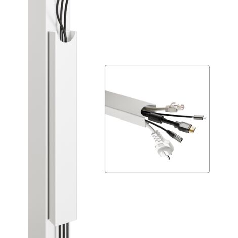 Desktronic Magnétique plateau de gestion des câbles sous le bureau Blanc