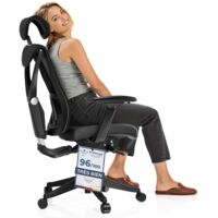 Desktronic Chaise de Bureau Ergonomique réglable SitPro - Noir