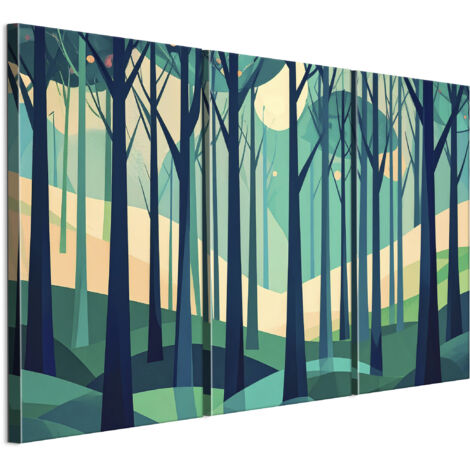 Tableau sur toile, Peinture sur 3 toiles – 120 x 80 cm, Motif moderne