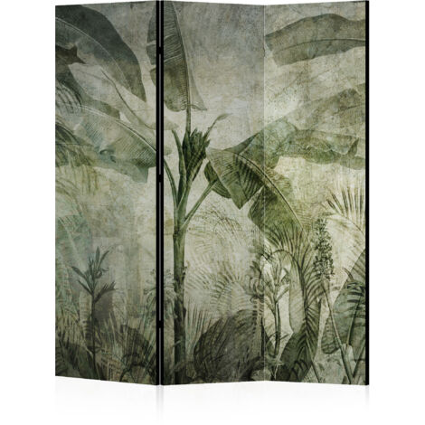 Paravent séparateur d'espace intérieur - Motif jungle urbaine - 135x172 cm (1/4)
