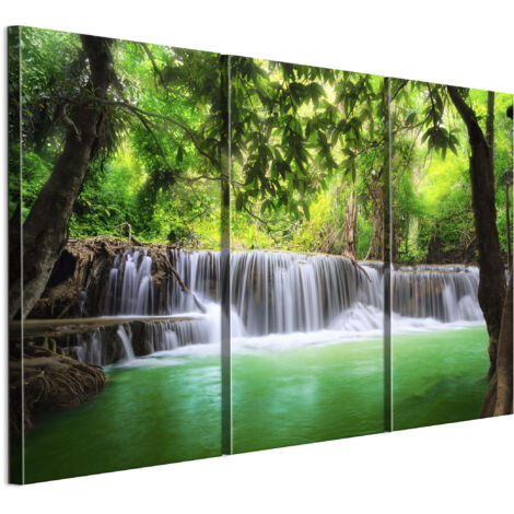 Tableau sur toile, Peinture sur 3 toiles – 120 x 80 cm, Motif éclectique