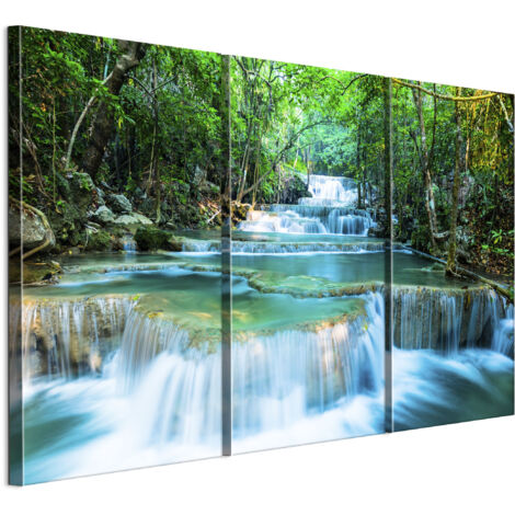 Tableau sur toile, Peinture sur 3 toiles – 90 x 60 cm, Motif éclectique