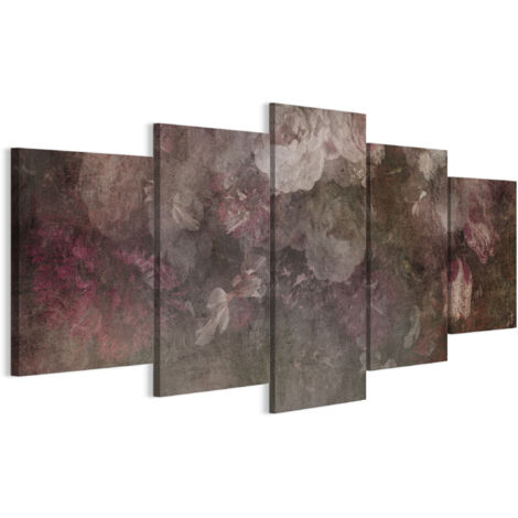 Tableau sur toile, Peinture sur 5 toiles – 100 x 50 cm, Motif rustique