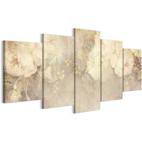 Tableau sur toile, Peinture sur 5 toiles – 200 x 100 cm, Motif rustique