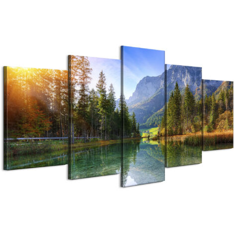 Tableau sur toile, Peinture sur 5 toiles – 100 x 50 cm, Motif moderne