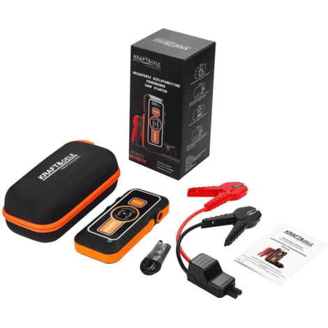 Kraft&Dele KD5493 3-in-1 Powerbank + Jump-Starter + LED-Lampe 16 000 mAh - QI-Laden, QC3.0, 2000 A Start