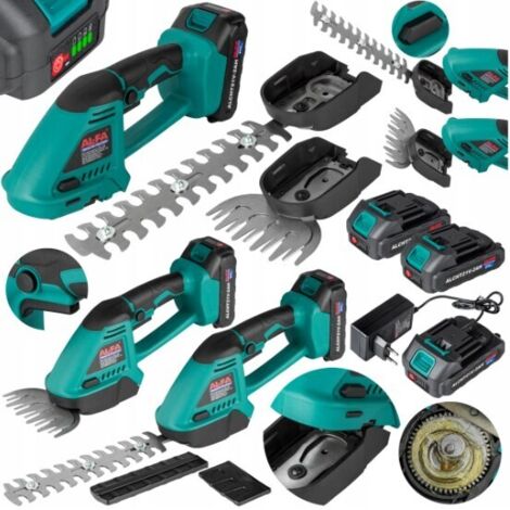 ✂️AL-FA 2in1 Akku Heckenschere 2x Akku Li-ion 21V 2.0Ah Strauchschere Gartenschere Grasschere Rasenschere