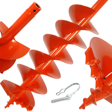 Erdlochbohrer Ø 200mm 800 mm Erdbohrer Erdaufbereiter Bohrer Pfahlbohrer Gartenbohrer