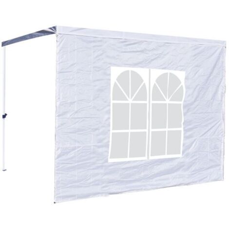 Laterales Individuales Carpas Plegables - Lateral con Ventana Inglesa 3 Metros Master para Carpas 3x2 - Blanco