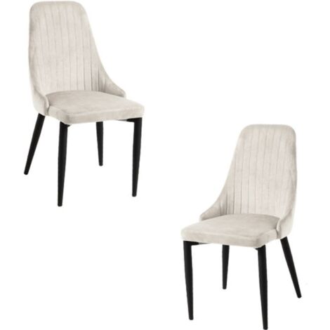 Packs Sillas Comedor - Pack 2 Sillas Kan Terciopelo - Beige (1/5)