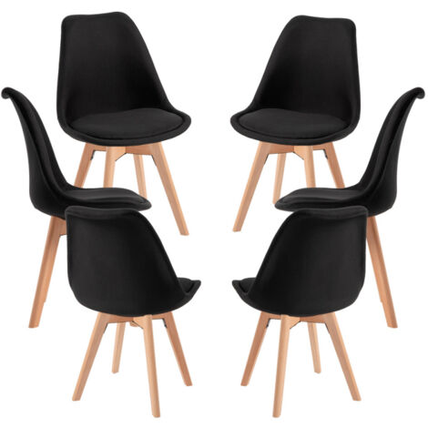 Packs Sillas Comedor - Pack 6 Sillas Synk Tela - Negro (1/5)