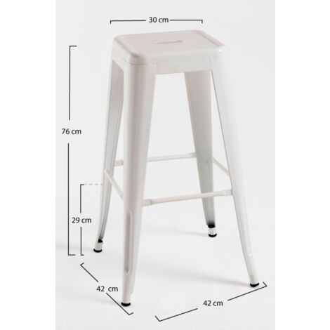 Taburetes Altos - Taburete Torix Alto - Blanco