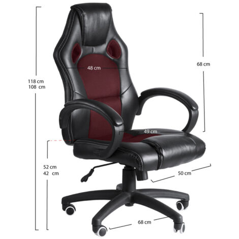 Sillas Gaming - Silla Pro - Rojo y Negro