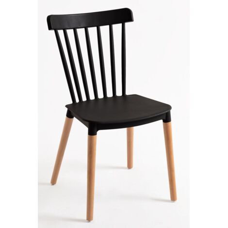 Sillas Comedor - Silla Leka - Negro