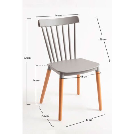 Sillas Comedor - Silla Leka - Gris